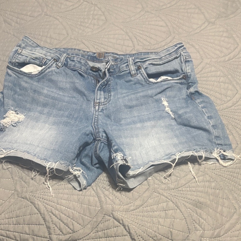 Kut from the Kloth Light Blue Distressed Jean Shorts